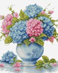 Cross Stitch Kit Luca - S - Vase with Hydrangea, B7033 - Luca - S Yarns