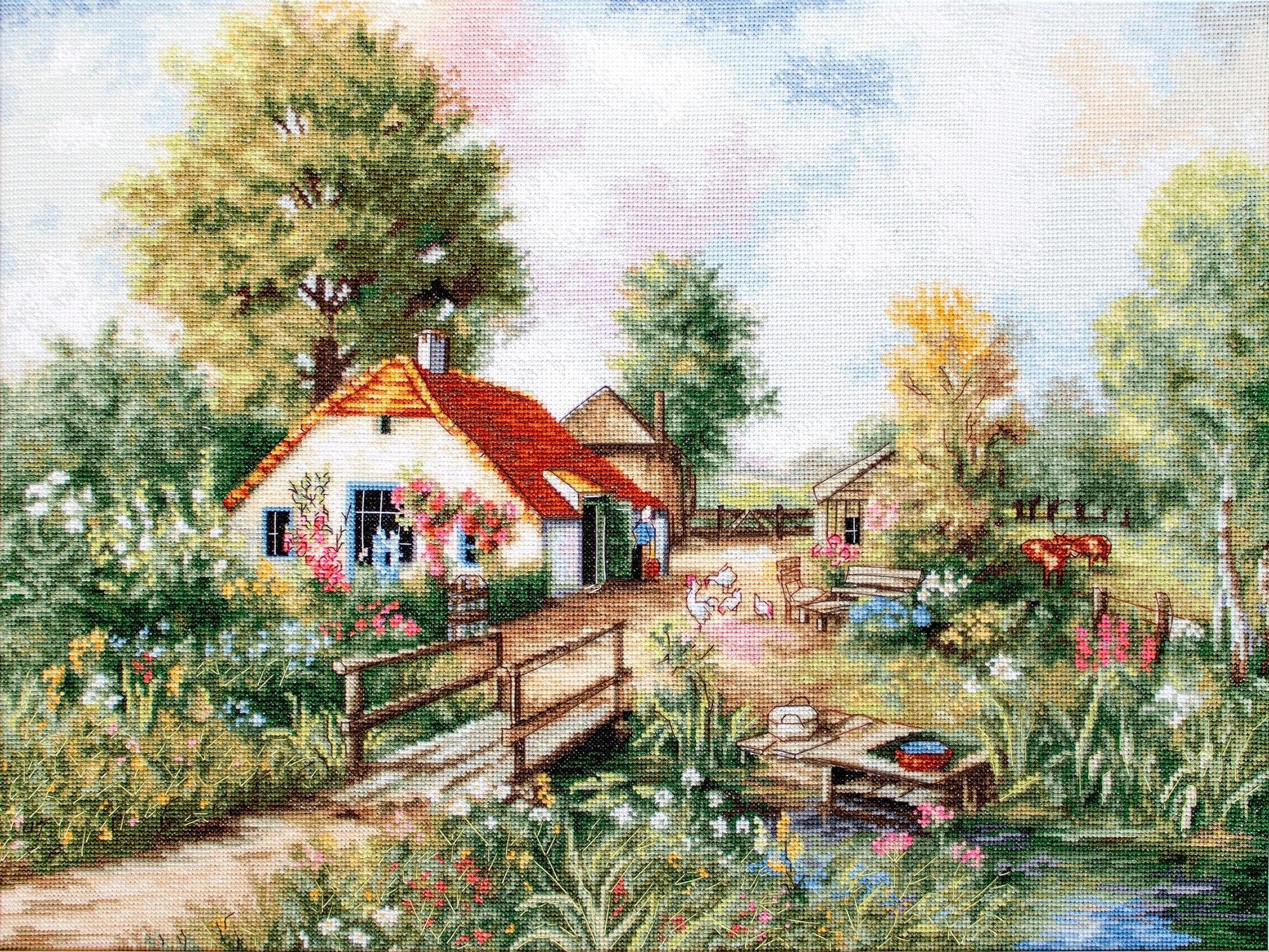 Cross Stitch Kit Luca - S - Village landscape, BU4011 - Luca - S Yarns