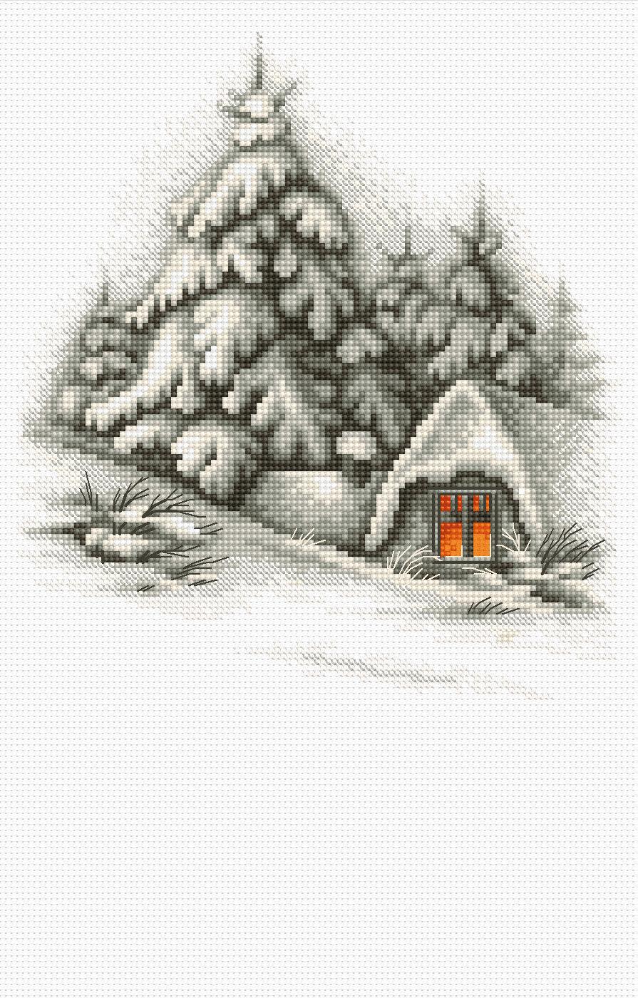 Cross Stitch Kit Luca - S - Winter Landscape, B2279 - Luca - S Yarns