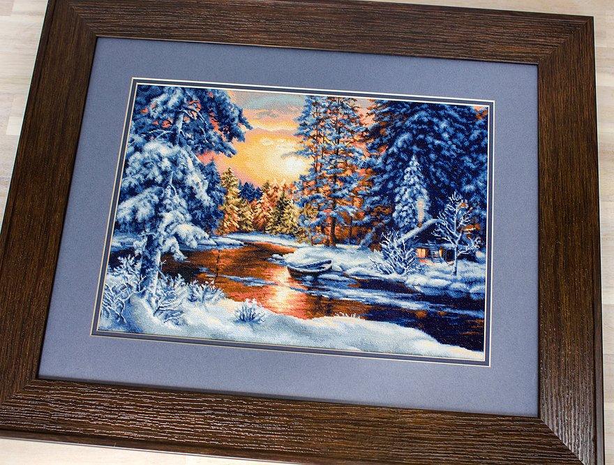 Cross Stitch Kit Luca - S - Winter Landscape, B477 - Luca - S Yarns