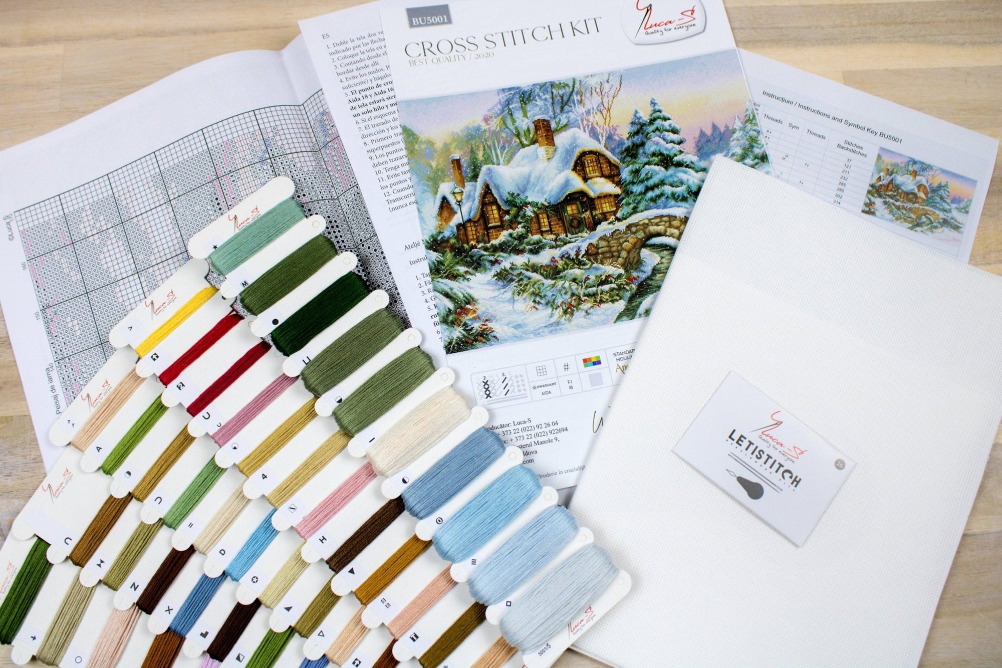Cross Stitch Kit Luca - S - Winter landscape BU5001 - Luca - S Yarns