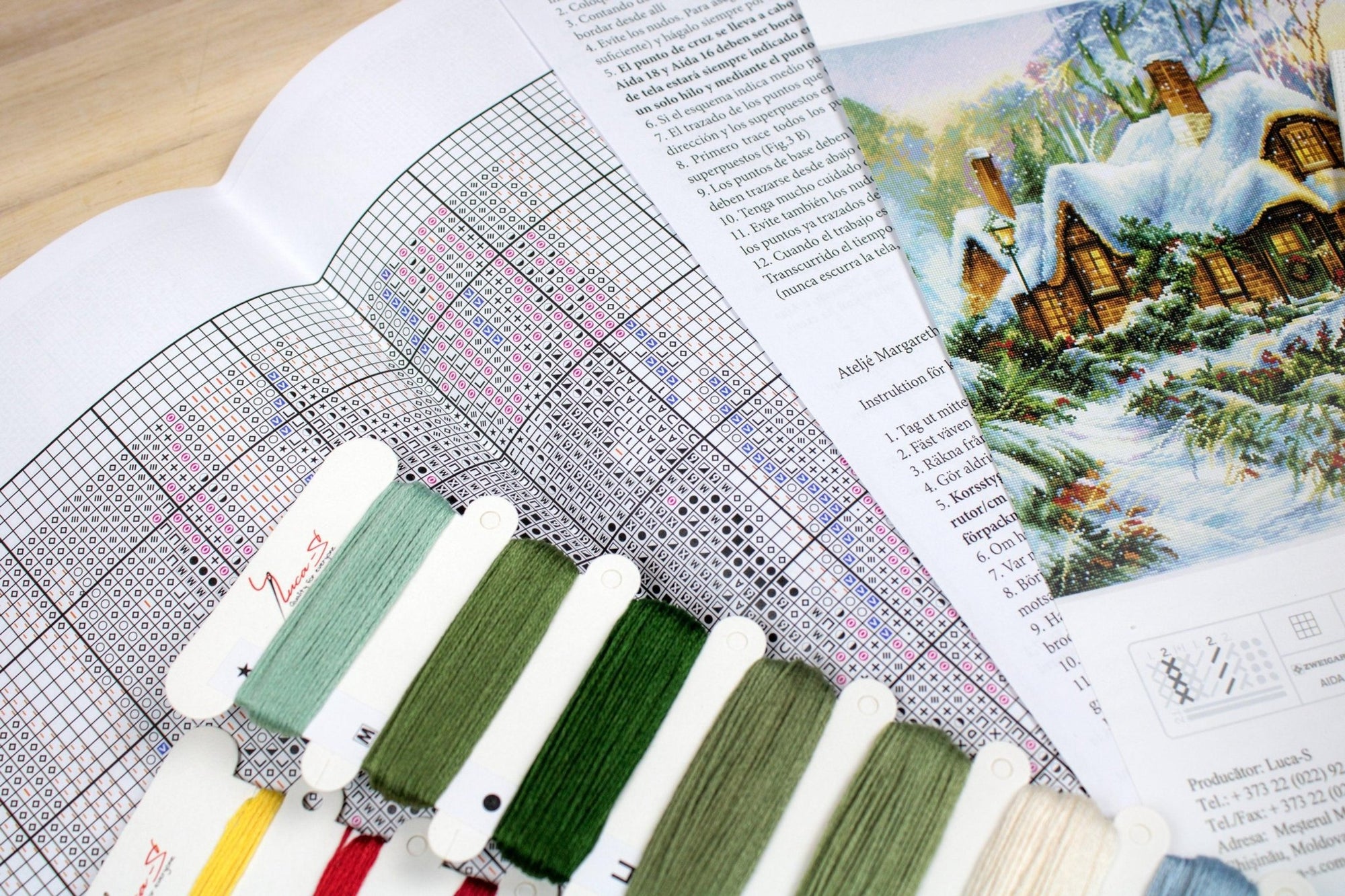 Cross Stitch Kit Luca - S - Winter landscape BU5001 - Luca - S Yarns