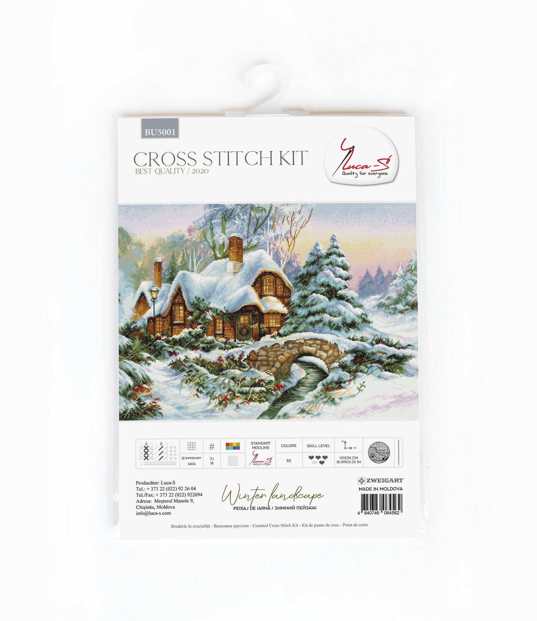 Cross Stitch Kit Luca - S - Winter landscape BU5001 - Luca - S Yarns