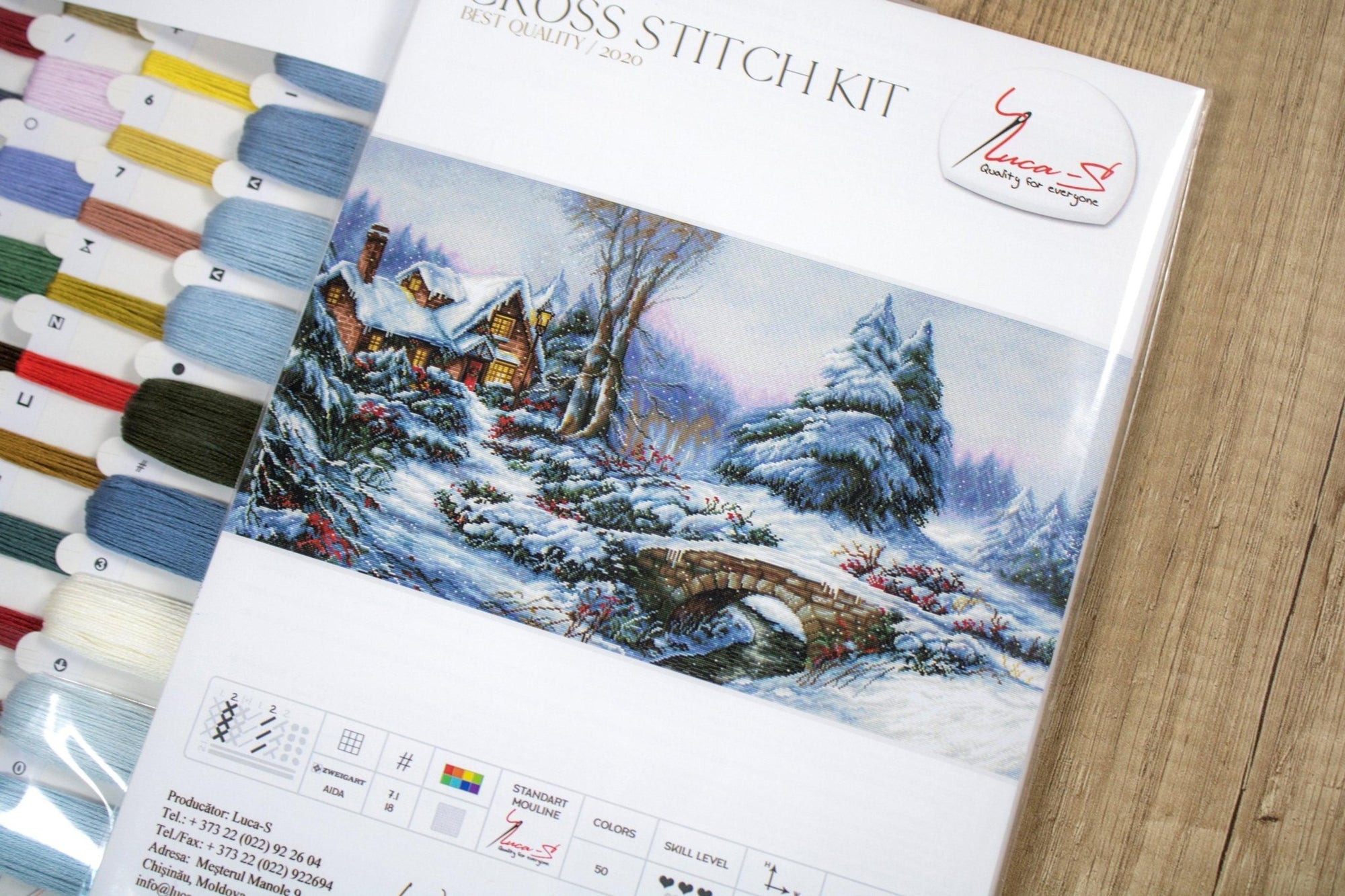 Cross Stitch Kit Luca - S - Winter Landscape, BU5002 - Luca - S Yarns