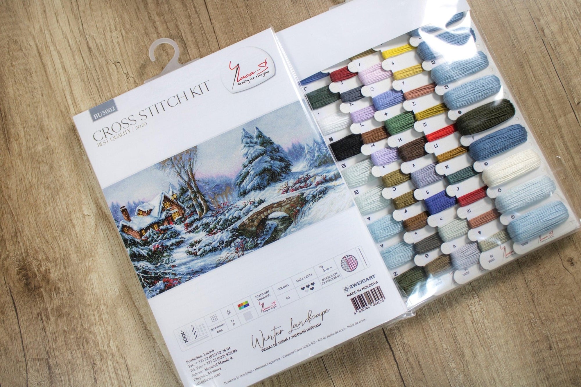 Cross Stitch Kit Luca - S - Winter Landscape, BU5002 - Luca - S Yarns