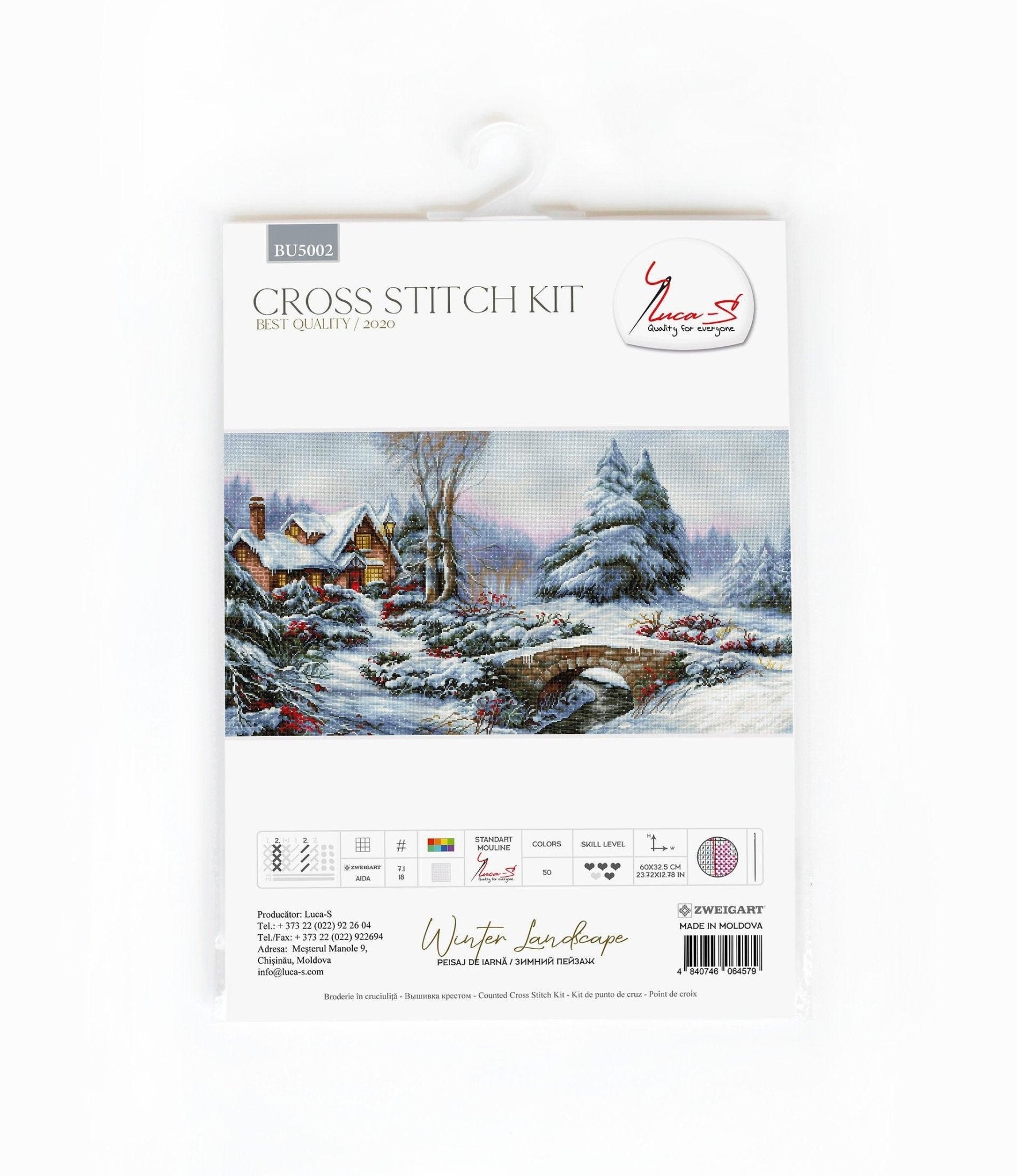 Cross Stitch Kit Luca - S - Winter Landscape, BU5002 - Luca - S Yarns