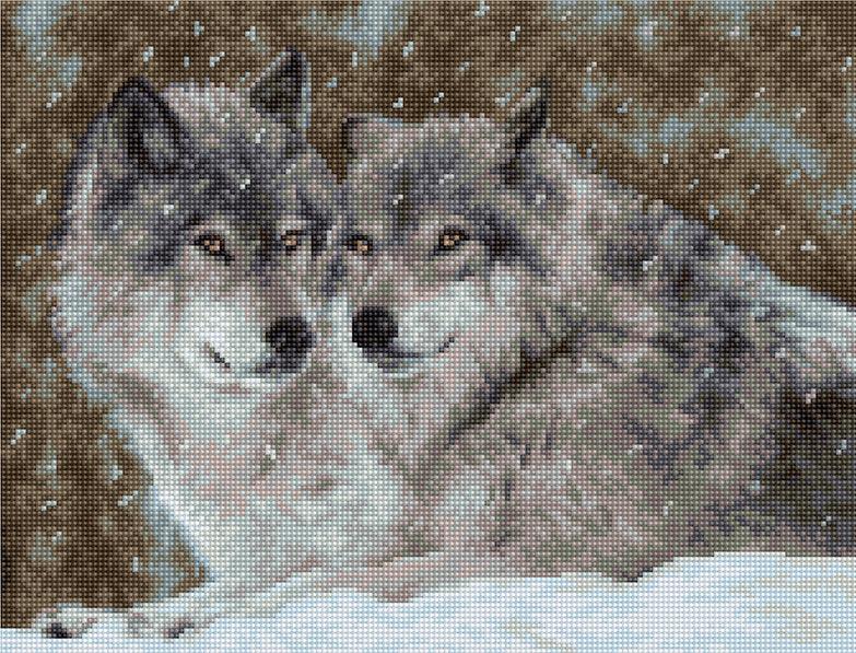 Cross Stitch Kit Luca - S - Wolves Couple, B2291 - Luca - S Yarns