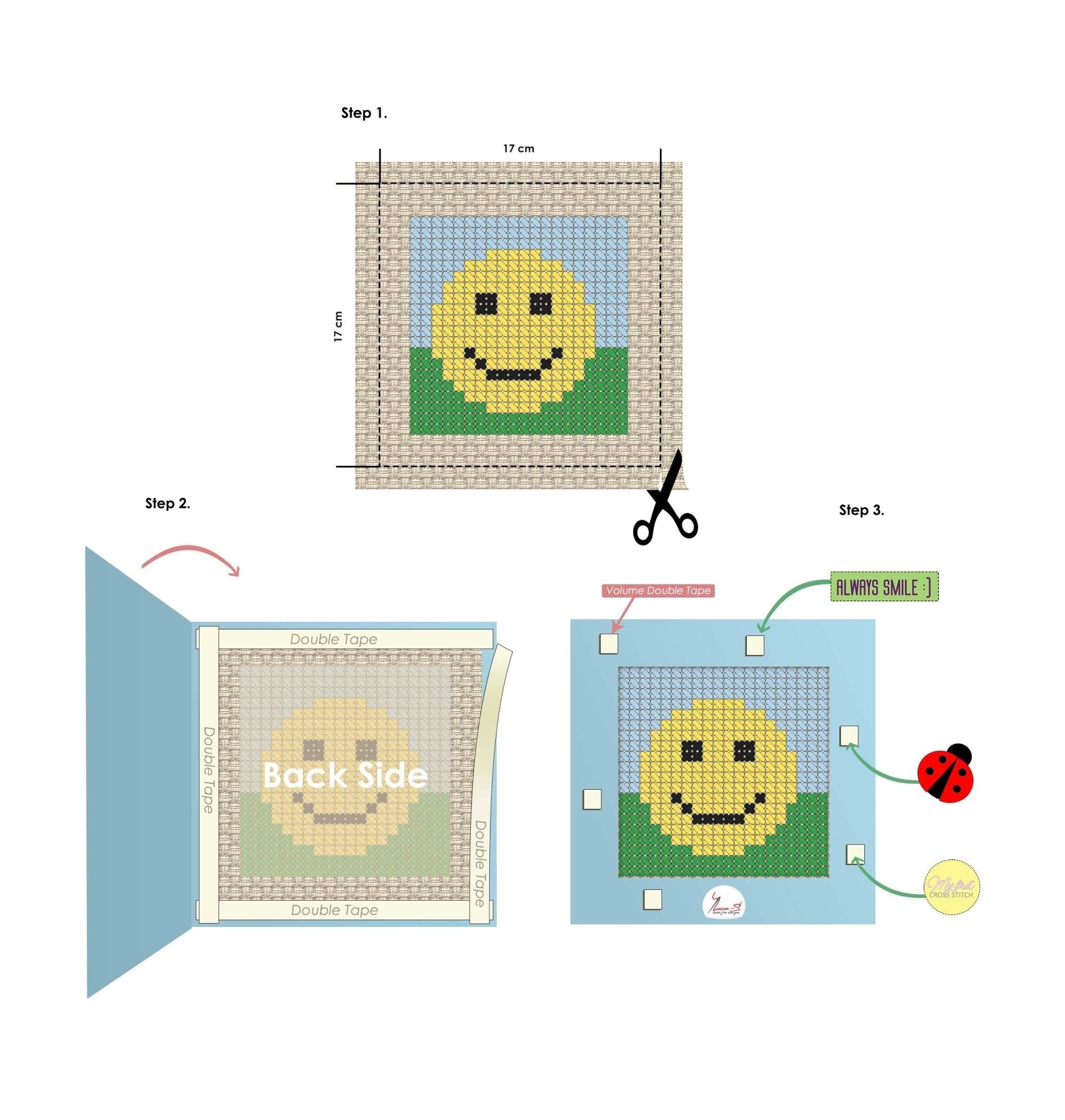 Cross Stitch Kit Luca - S - X01 Smile - Luca - S Yarns