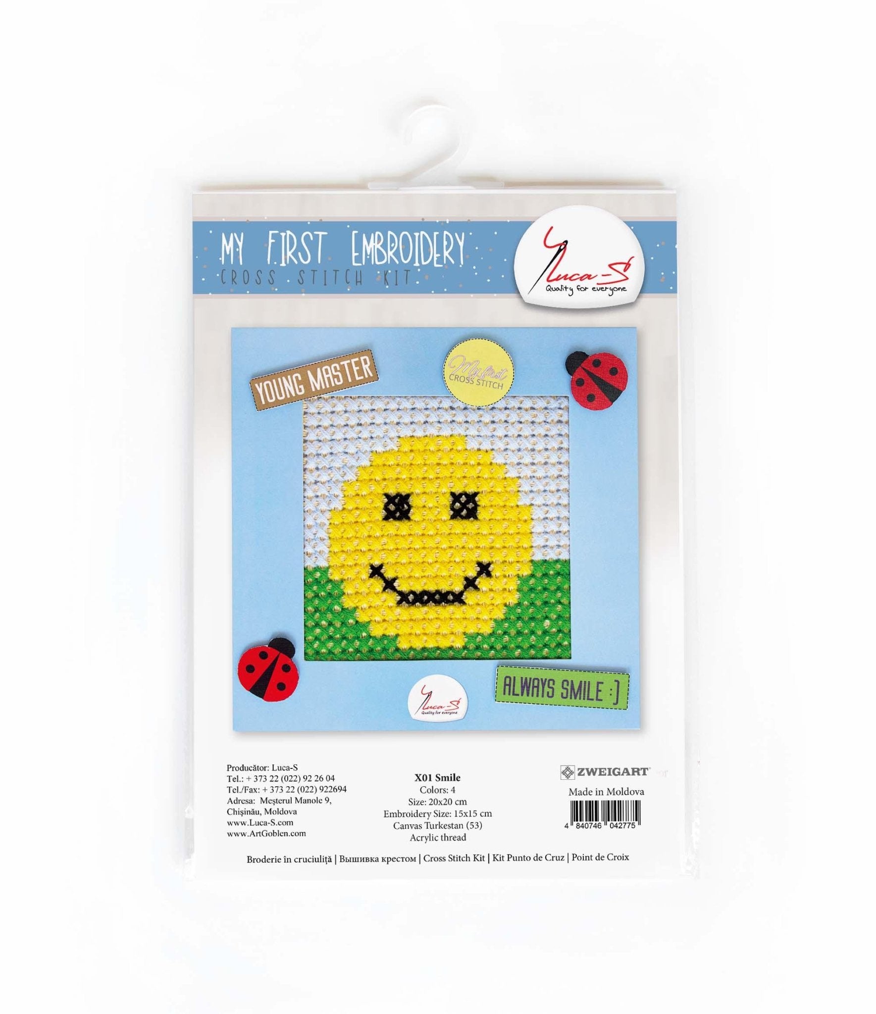 Cross Stitch Kit Luca - S - X01 Smile - Luca - S Yarns