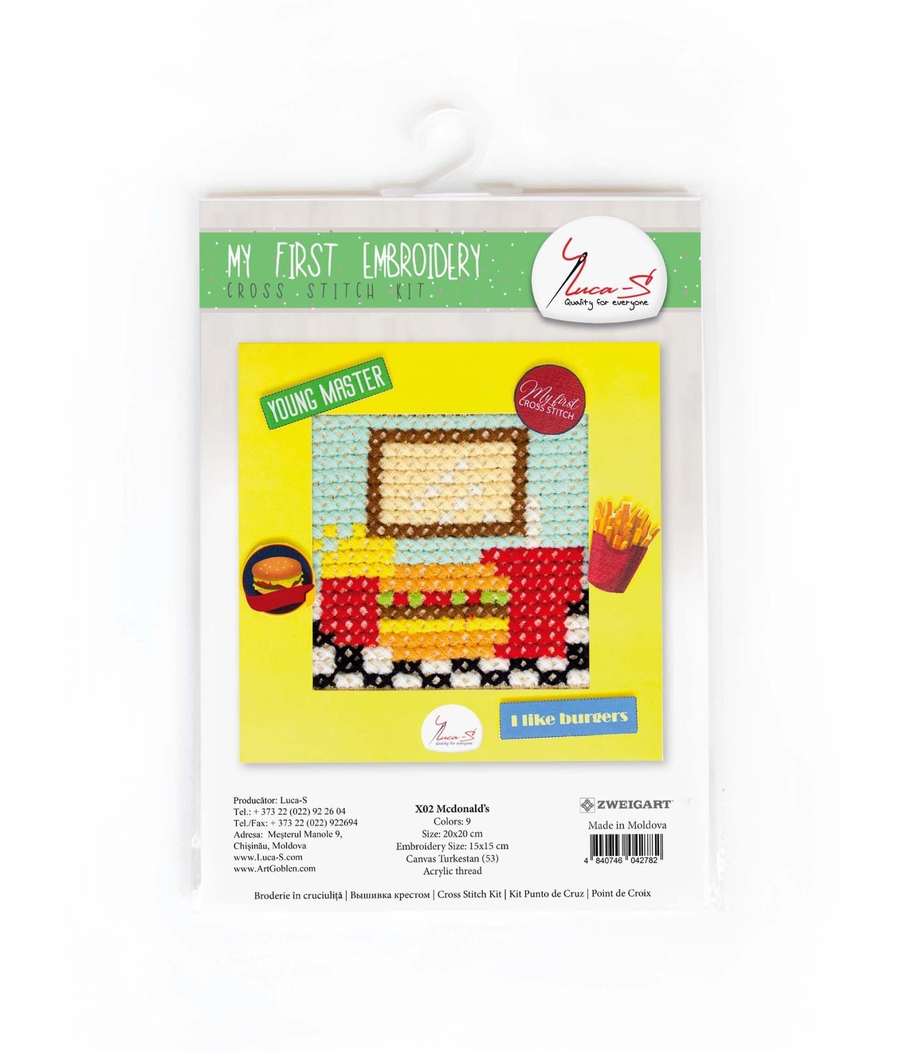 Cross Stitch Kit Luca - S - X02 Mcdonald’s - Luca - S Yarns