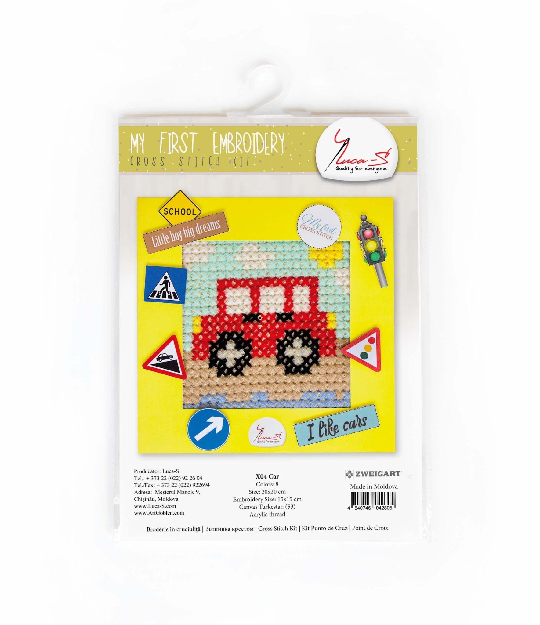 Cross Stitch Kit Luca - S - X04 Car - Luca - S Yarns