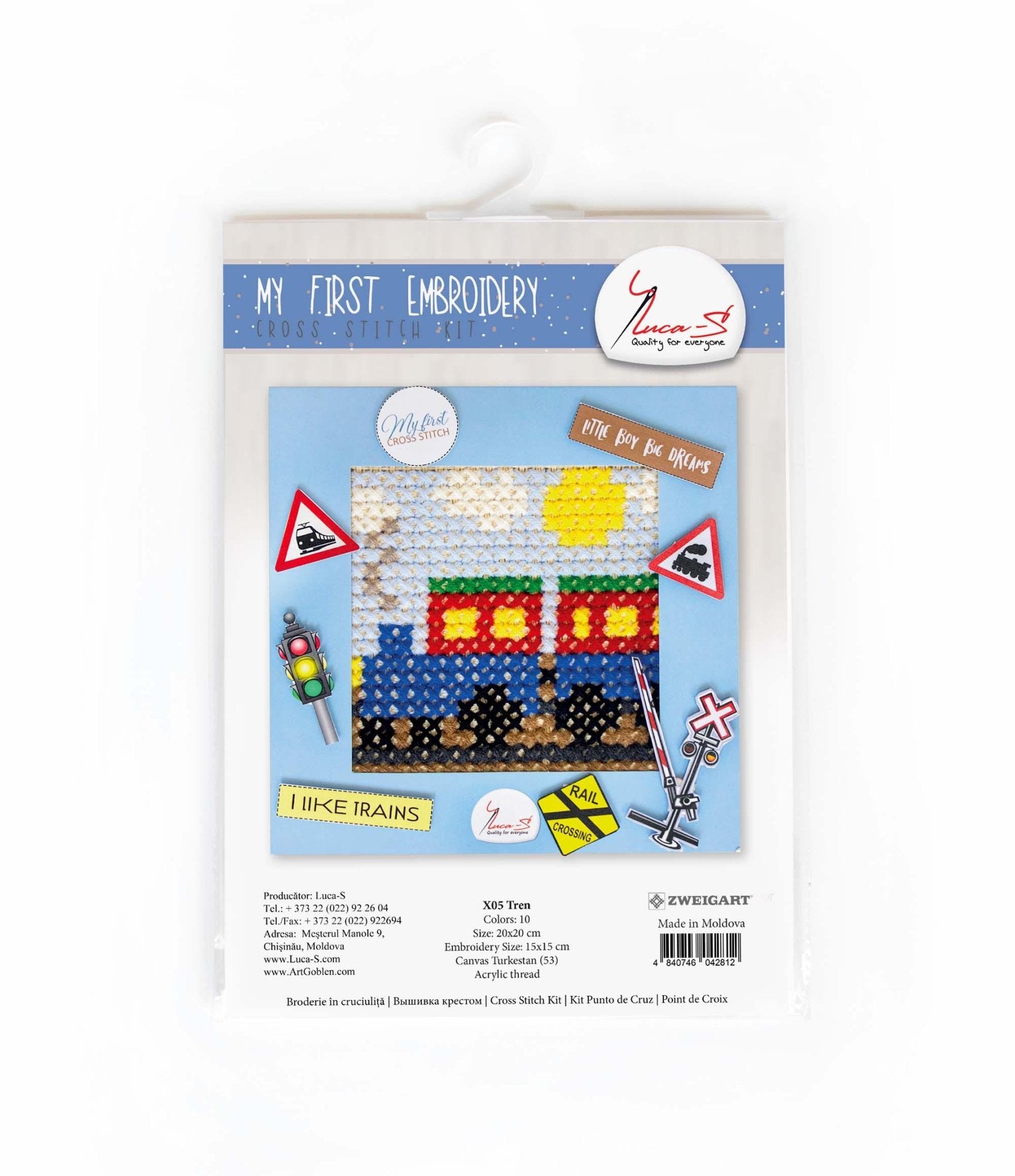 Cross Stitch Kit Luca - S - X05 Train - Luca - S Yarns