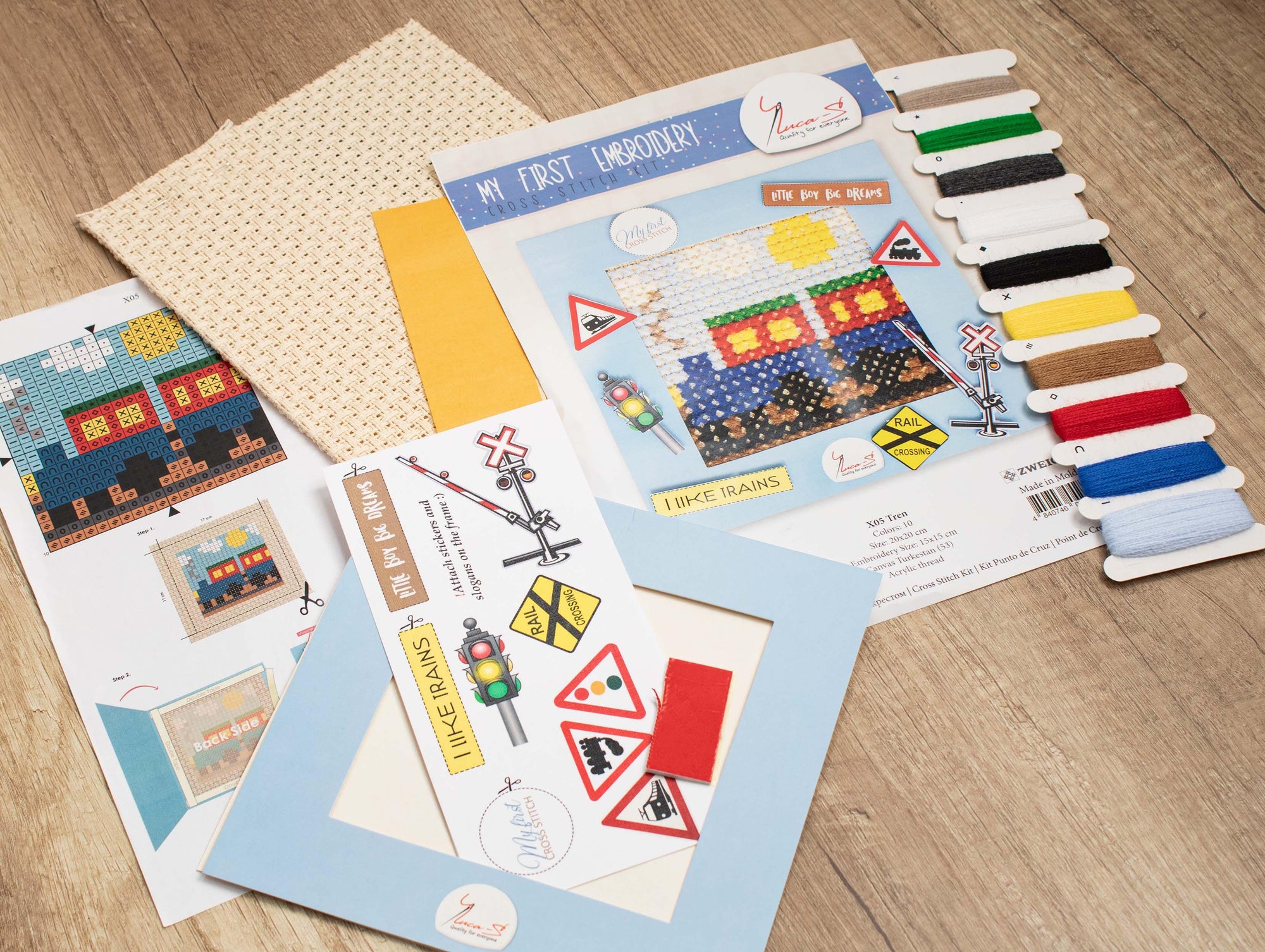 Cross Stitch Kit Luca-S - X05 Train - Luca-S Cross Stitch Kits