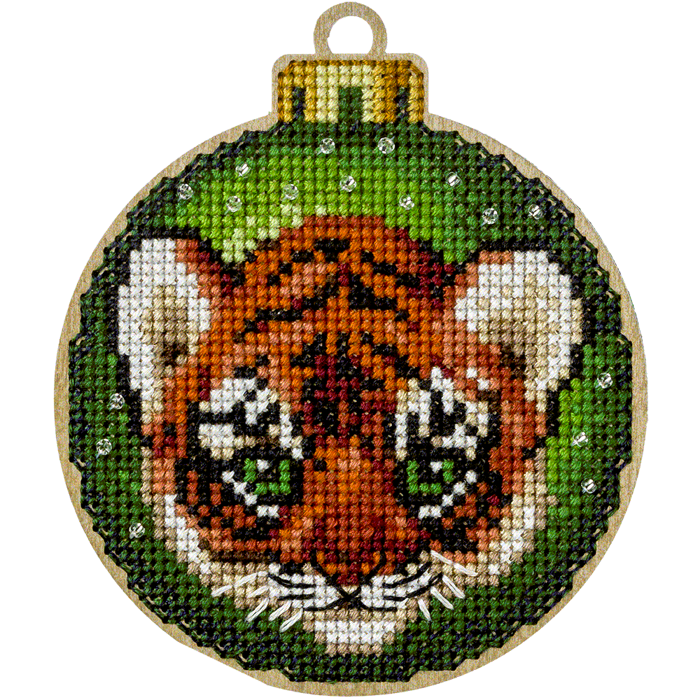 Cross Stitch Kit with Beads on Wood - Luca - S Yarns