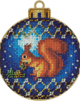 Cross Stitch Kit with Beads on Wood - Luca - S Yarns