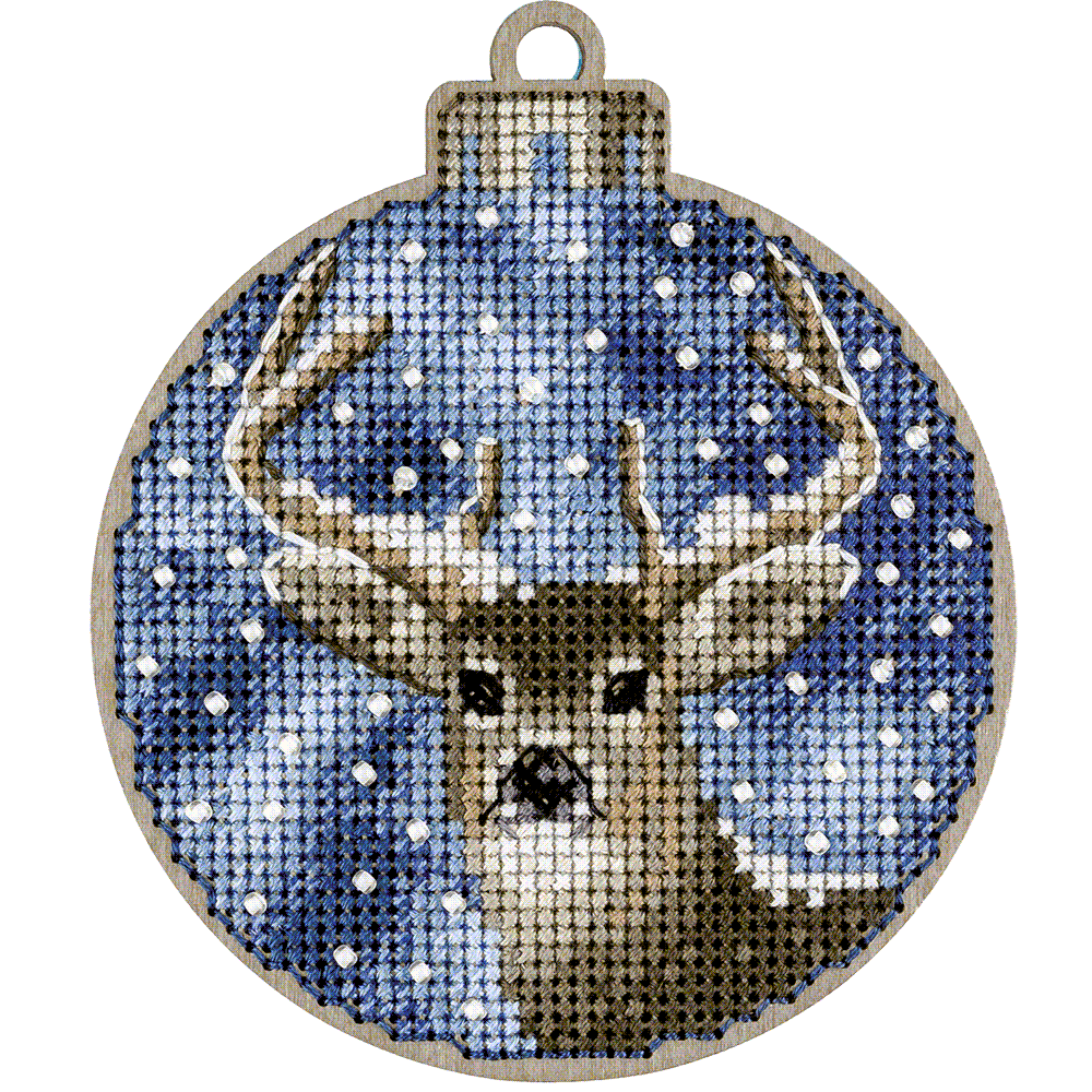 Cross Stitch Kit with Beads on Wood - Luca - S Yarns