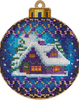 Cross Stitch Kit with Beads on Wood - Luca - S Yarns