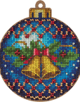 Cross Stitch Kit with Beads on Wood - Luca - S Yarns