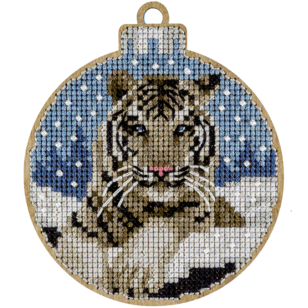 Cross Stitch Kit with Beads on Wood - Toys Needlecraft on Wood - Luca - S Yarns