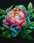 Cross Stitch Kit with Hoop Included Luca - S - BC203 ''Abalone Pearl'' Peony - Luca - S Yarns