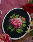 Cross Stitch Kit with Hoop Included Luca - S - BC204 ’’Peter Brand’’ Peony - Luca - S Yarns