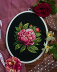 Cross Stitch Kit with Hoop Included Luca - S - BC204 ’’Peter Brand’’ Peony - Luca - S Yarns