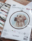 Cross Stitch Kit with Hoop Included Luca - S - BC211, The Labrador - Luca - S Yarns