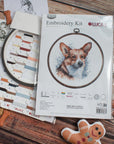 Cross Stitch Kit with Hoop Included Luca - S - BC212, Welsh Corgi - Luca - S Yarns