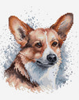 Cross Stitch Kit with Hoop Included Luca - S - BC212, Welsh Corgi - Luca - S Yarns