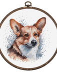 Cross Stitch Kit with Hoop Included Luca - S - BC212, Welsh Corgi - Luca - S Yarns