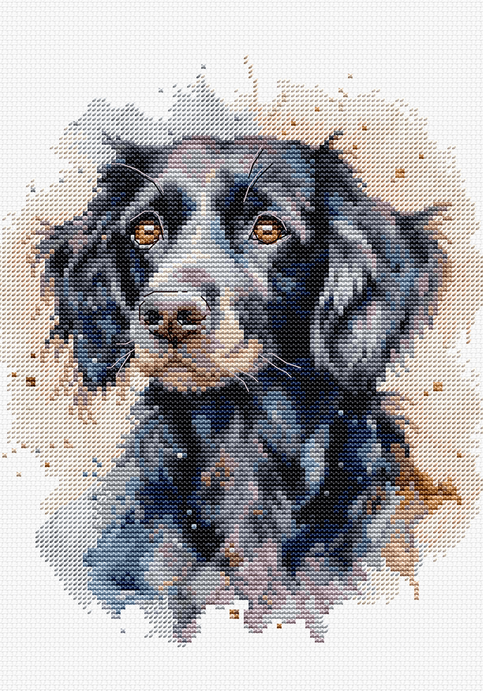 Cross Stitch Kit with Hoop Included Luca - S - BC213 The Border Collie - Luca - S Yarns