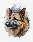 Cross Stitch Kit with Hoop Included Luca - S - BC214 The German Shepherd - Luca - S Yarns