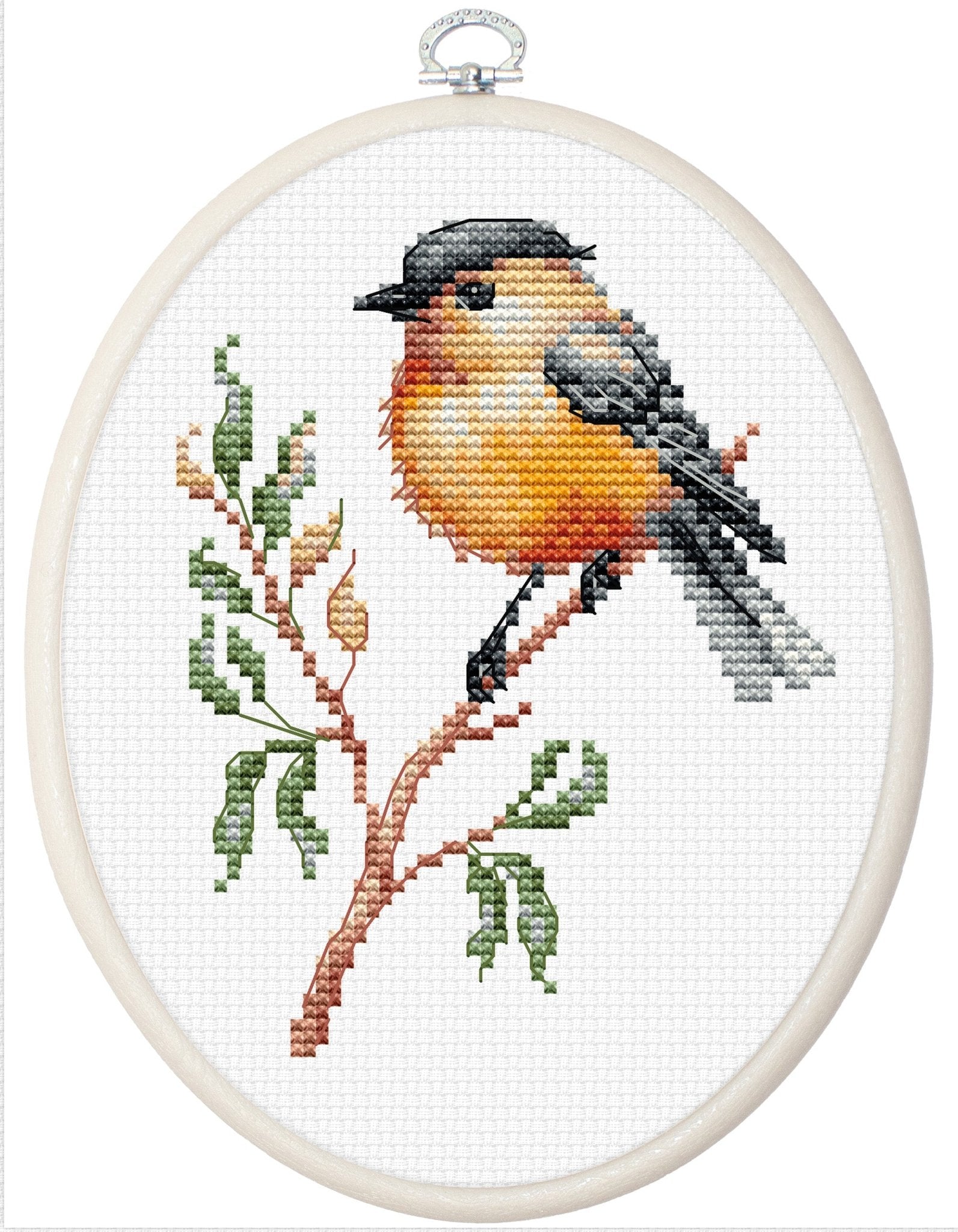 Cross Stitch Kit with Hoop Included Luca - S - Bird On The Branch, BC106 - Luca - S Yarns