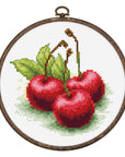 Cross Stitch Kit with Hoop Included Luca - S - Cherries, BC103 - Luca - S Yarns