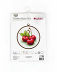 Cross Stitch Kit with Hoop Included Luca - S - Cherries, BC103 - Luca - S Yarns