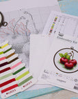 Cross Stitch Kit with Hoop Included Luca - S - Cherries, BC103 - Luca - S Yarns