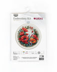 Cross Stitch Kit with Hoop Included Luca - S - Composition With Poppies, BC209 - Luca - S Yarns