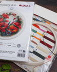 Cross Stitch Kit with Hoop Included Luca - S - Composition With Poppies, BC209 - Luca - S Yarns