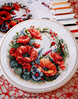 Cross Stitch Kit with Hoop Included Luca - S - Composition With Poppies, BC209 - Luca - S Yarns