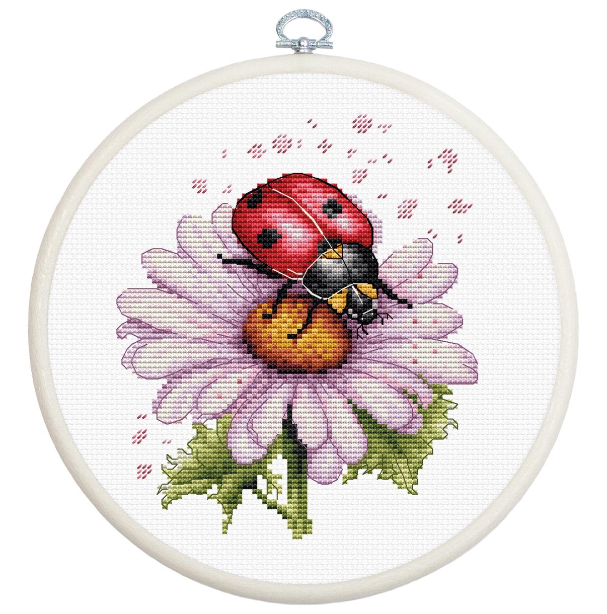 Cross Stitch Kit with Hoop Included Luca - S - Field Flower, BC231 - Luca - S Yarns