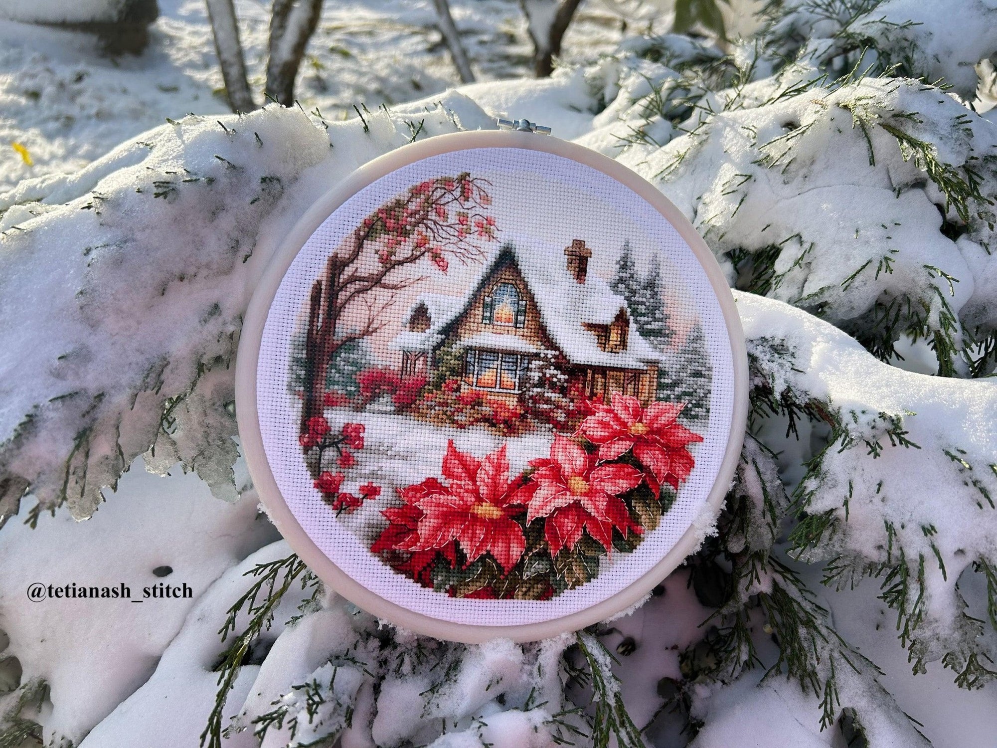 Cross Stitch Kit with Hoop Included Luca - S - Little House in The Forest, BC227 - Luca - S Yarns