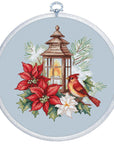 Cross Stitch Kit with Hoop Included Luca - S - Poinsettia, BC233 - Luca - S Yarns