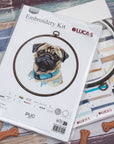 Cross Stitch Kit with Hoop Included Luca - S - Pug, BC230 - Luca - S Yarns