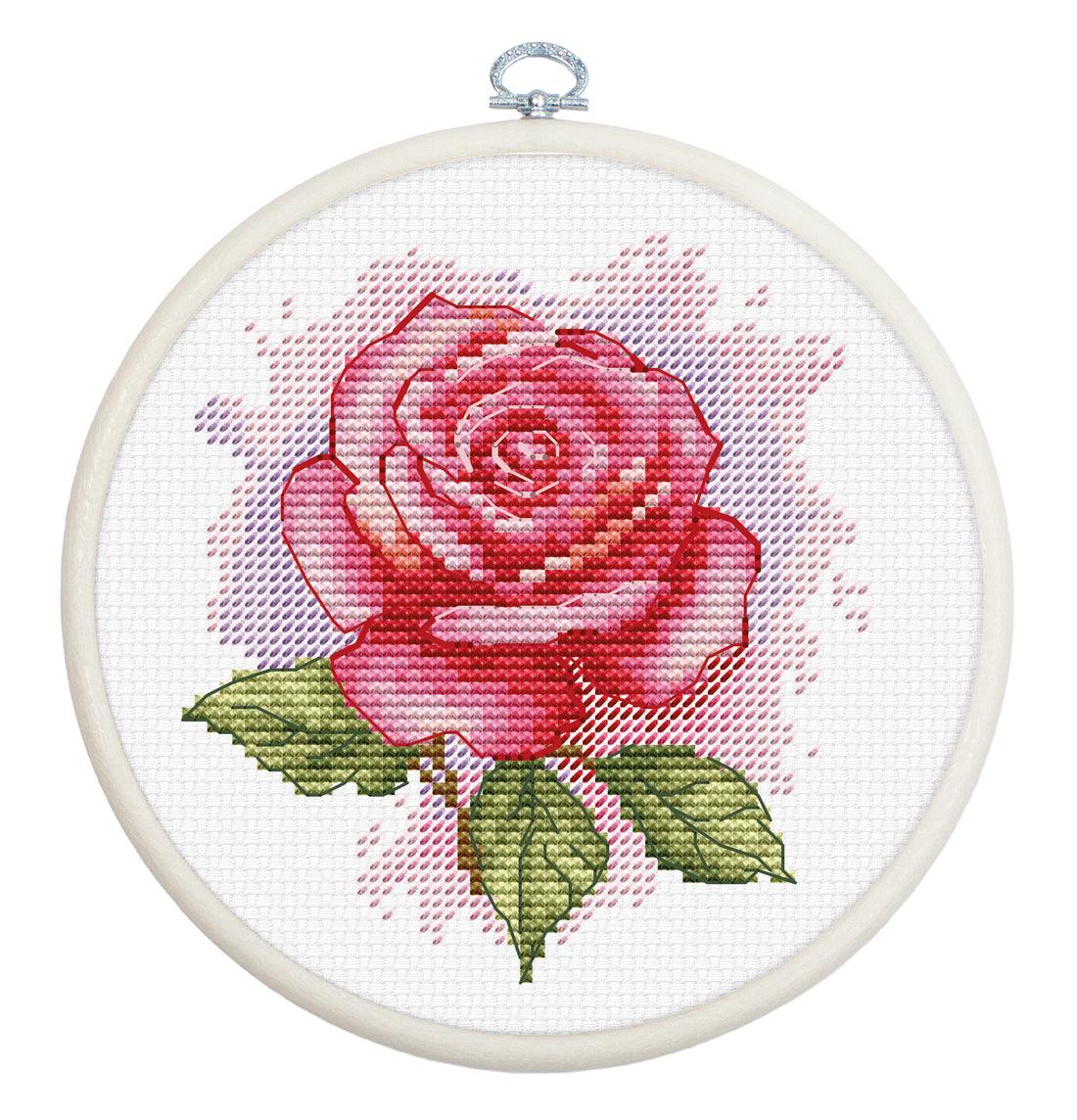 Cross Stitch Kit with Hoop Included Luca - S - Rose Aroma, BC105 - Luca - S Yarns