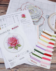 Cross Stitch Kit with Hoop Included Luca - S - Rose Aroma, BC105 - Luca - S Yarns