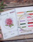 Cross Stitch Kit with Hoop Included Luca - S - Rose Aroma, BC105 - Luca - S Yarns