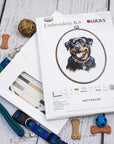 Cross Stitch Kit with Hoop Included Luca - S - Rottweiler, BC229 - Luca - S Yarns