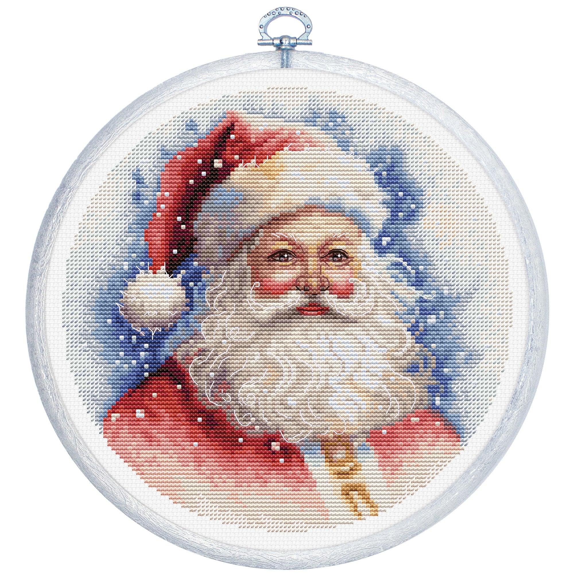 Cross Stitch Kit with Hoop Included Luca - S - Santa, BC224 - Luca - S Yarns