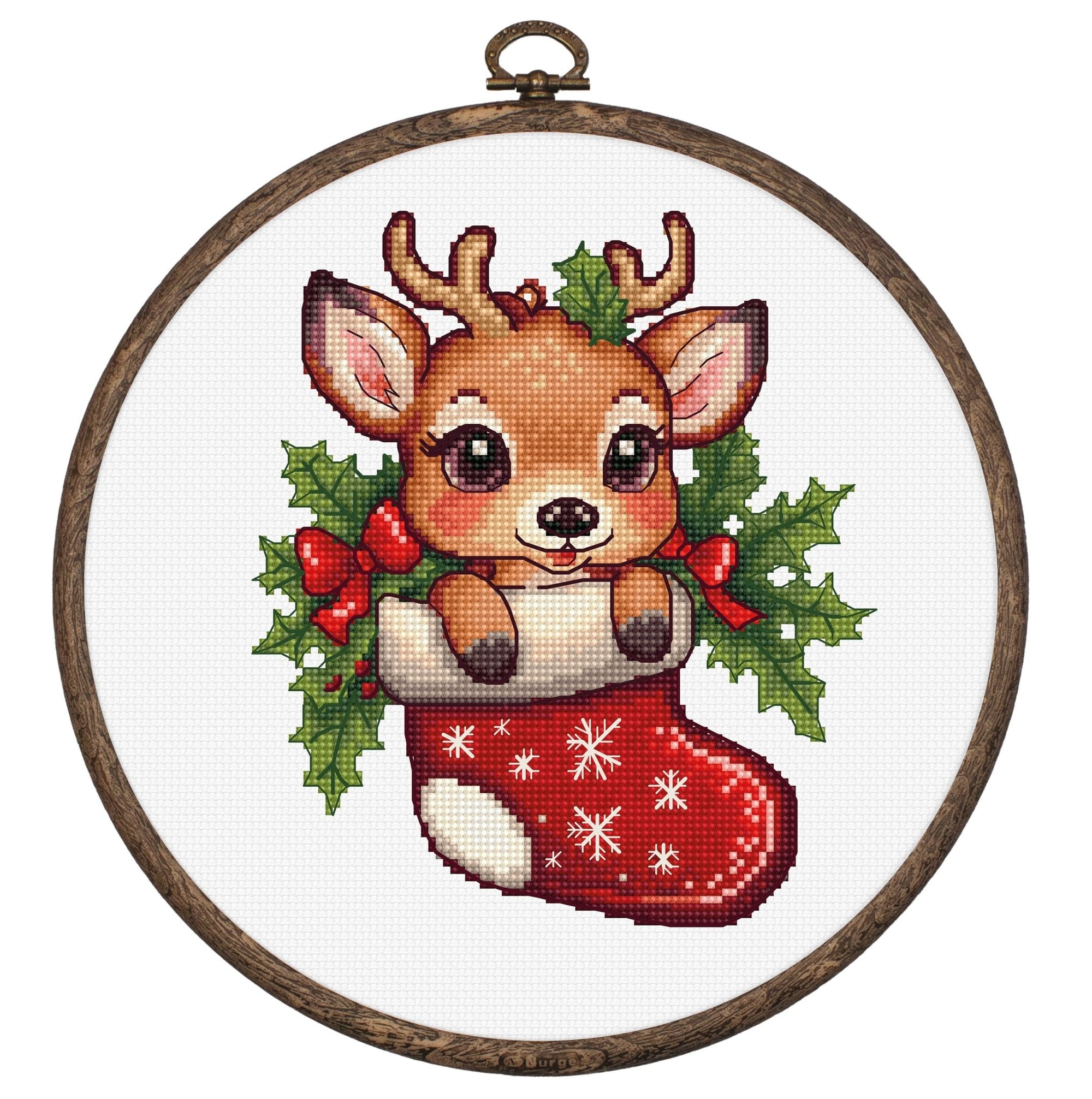 Cross Stitch Kit with Hoop Included Luca - S - Santa's Surprise, BC236 - Luca - S Yarns