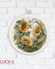 Cross Stitch Kit with Hoop Included Luca - S - Sunflower, BC202 - Luca - S Yarns